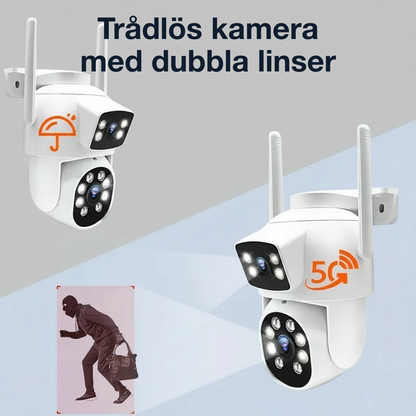 Trådlös kamera med dubbla linser